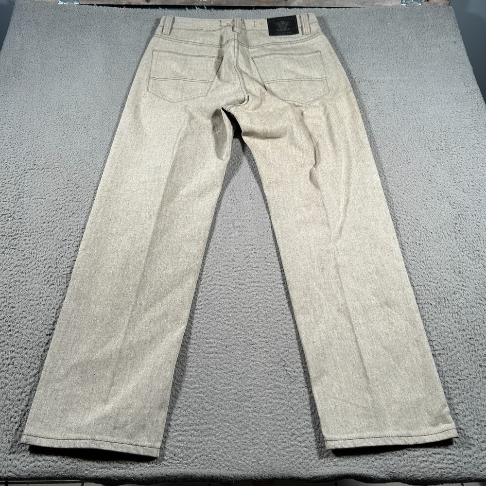 PJ Mark Denim Jeans Mens 34x32 Beige Straight Leg Regular Cotton Blend 5 Pockets - Picture 2 of 10